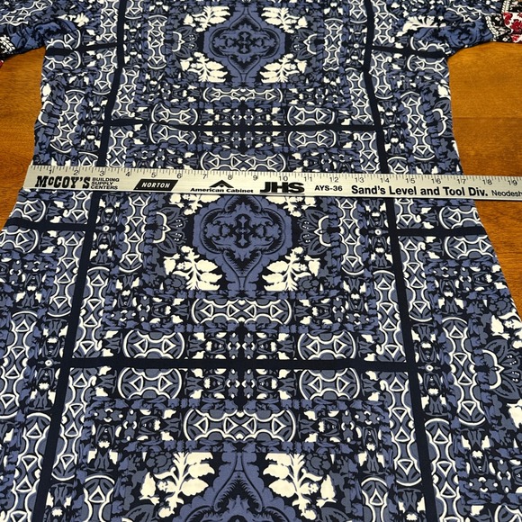 WESTPORT‎ 1962 Stretch Blue Black White Red Bohemian Floral Print Sz 10 NWT - Picture 9 of 11